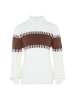 FENIA Damen Sweater in WOLLWEISS BRAUN