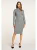 faina Damen Strickkleid in Grau Melange