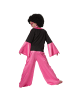 tectake Zweiteiliges Disco-Outfit im Stil der 70er, schwarz/pink