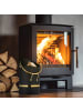 relaxdays Kohlenschütte in Schwarz/ Gold - (H)40 x Ø 23 cm
