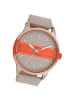 Oozoo Analog-Armbanduhr Oozoo Timepieces sand, gelb extra groß (ca. 48mm)