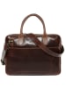 SID & VAIN Leder-Laptoptasche 15" Leder Businesstasche Unisex BOSTON in braun