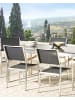 Beliani 4er-Set Gartenstuhl GROSSETO in Grau/Silber/Braun