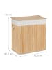 relaxdays Wäschekorb in Natur - (B)62,5 x (H)62 x (T)42,5 cm