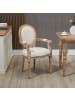 HOMCOM Esszimmerstuhl-56L x 56B x 96H cm-Cremeweiß