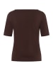 More & More unkompliziertes Stretch-Baumwollshirt in chocolate