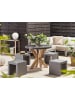 Beliani 5-tlg Gartentisch Set OLBIA/TARANTO in Grau/Braun