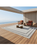 KADIMA DESIGN Teppich Outdoor Waschbar Bordüre LIRIA Strapazierfähig OEKO-TEX Balkon in Creme