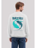 F4NT4STIC Sweatshirt Koi Fish Japan Streetstyle in off-white