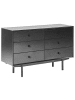 Beliani Kommode ALCESTER in Schwarz - (W) 120 x (H) 75 x (L) 40 cm