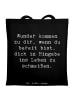 Mr. & Mrs. Panda Jutetasche Spruch Wunder Hingabe mit Spruch in Schwarz