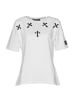 Roberto Geissini Cross-Wings T-Shirt Weiß