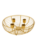 relaxdays Adventskranz in Gold - (H)6 x Ø 20,5 cm