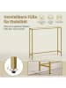 VASAGLE Konsolentisch Baris in Gold-Transparent - (B)100 x (H)80 x (T)20 cm