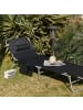 SoBuy Gartenliege in Schwarz - (B)195 x (H)29 x (T)62cm