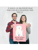 Mr. & Mrs. Panda Kunstdruck Eisbär Faul mit Spruch in Rot Pastell