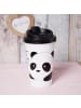 Geda Labels Coffee to go Becher Panda Cute in Weiß - 400 ml