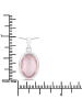 Rafaela Donata Kette mit Anhänger Sterling Silber Rosenquarz in silber