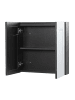Beliani Bad-Spiegelschrank MAZARREDO in Schwarz/Silber - (W) 60 x (H) 60 x (L) 12 cm