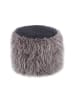 Kayoom Sitzkissen Fellpouf Bobtail in dunkelgrau - schwarz
