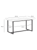 KADIMA DESIGN Esszimmertisch 120x60x76 cm Küchentisch in Marmor-Optik Modern, in Weiß