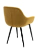SalesFever Esszimmerstuhl 2er-Set mit Armlehnen Strukturstoff und Metall in Gelb