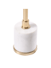 Beliani Beistelltisch CAMELO in Gold/Weiß - (W) 36 x (H) 53 x (L) 36 cm