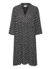Kaffe Kleid KAmarita A-shape in Black/Chalk Graphic Print