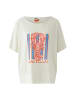 Oui Shirt Silky Touch in white red