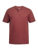 JP1880 Kurzarm T-Shirt in dunkel kirschrot