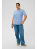 KAFFE curve T-Shirt kurzarm KCjilla Regular fit in Vista Blue/Chalk Stripes