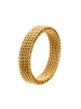 Steel_Art elastischer Mesh-Ring Timon goldfarben in Goldfarben