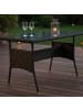 relaxdays Gartentisch in Schwarz - (B)100 x (H)70 x (T)60 cm