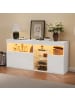 ABRIHOME Sideboard mit LED und Stauraum in Weiß