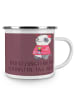 Mr. & Mrs. Panda Tasse Emaille Brautjungfern Wunder mit Spruch in Kaffa Coffee