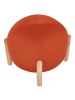 Beliani Hocker HELEN in Orange/Braun - (W) 40 x (H) 38 x (L) 40 cm