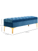 HOMCOM Sitzbank in Blau & Gold 118L x 45B x 42H cm
