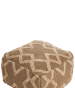 Beliani Pouf GOPI in Braun/Beige - (W) 50 x (H) 30 x (L) 50 cm
