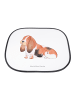 Mr. & Mrs. Panda Sonnenschutz Auto Hund Basset Hound ohne Spruch in Weiß