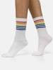 Nur Die  Freizeitsocken Statement Socken mit Stickerei in Mix Regenbogen