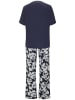 LASCANA Pyjama in blau-geblümt