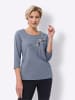 Sieh an! 3/4-Arm-Shirt in taubenblau