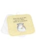 Mr. & Mrs. Panda Topflappen Chinchilla Blume mit Spruch in Gelb Pastell