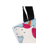Mr. & Mrs. Panda Tote Bag Einhorn Koffer Design mit Spruch in Weiß