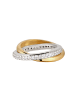 Elli Ring 925 Sterling Silber in Zweifarbig