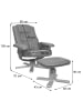 MCW Relaxsessel H56 mit Hocker, Rot-braun