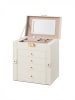 SONGMICS Schmuckkasten Bridie in Weiß - (B)26.2 x (H)28 x (T)15 cm