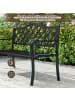 COSTWAY Gartenbank Metall 2 Sitzer 128x54x89cm in Schwarz