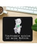 Mr. & Mrs. Panda Mauspad Panda Tischtennis mit Spruch in Schwarz