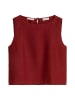 Marc O'Polo Ärmellose Leinenbluse regular in Tall Poppy